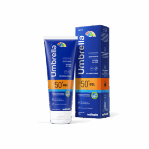 Umbrella Gel SPF 50. Asegura una alta protección en pieles grasas o con acné, efecto mate, textura suave y apariencia invisible en la aplicación.