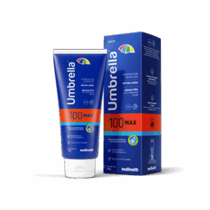 Umbrella Max SPF 100. Determinado clínicamente in vivo que ofrece la máxima protección, bloqueando el 99% de la radiación solar altamente especializado.