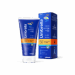 Umbrella Muy Resistente al Agua SPF 50. De amplio espectro con alta resistencia al sudor y al agua (hasta 80 minutos de inmersión). Apto para piel sensible.